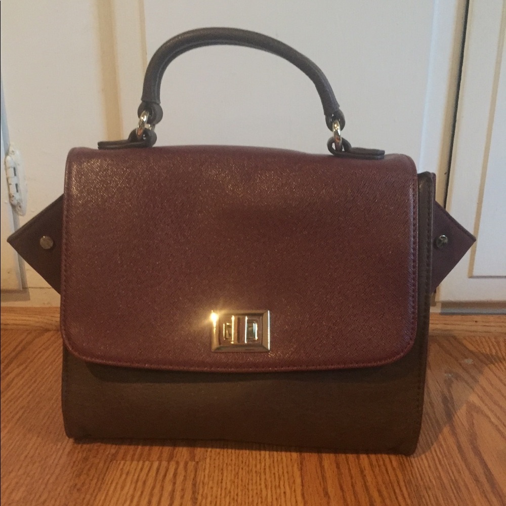 Burgundy satchel
